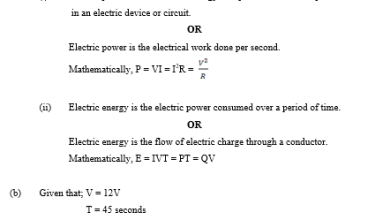 WAEC Basic Electricity Questions And Answers