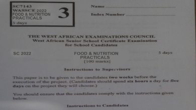 WAEC Food and Nutrition Questions And Answers